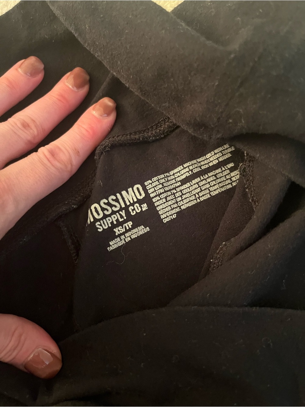 Mossimo Supply Co. Black Foldover Pants Leggings Capri Size XS